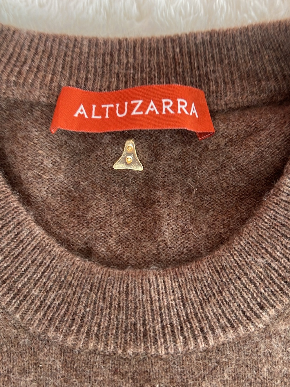 Altuzarra Brown Crewneck Wool Blend Sweater